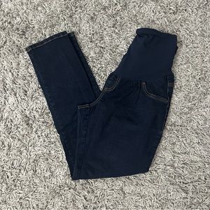 Indigo Blue Dark Blue Maternity Skinny Jean Jeggings Size XL